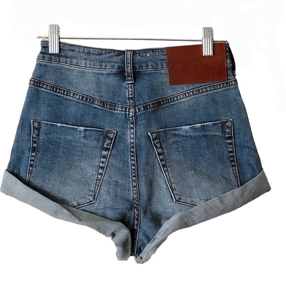 One Teaspoon  High Waist Denim Short Size 24 - Picture 6 of 12